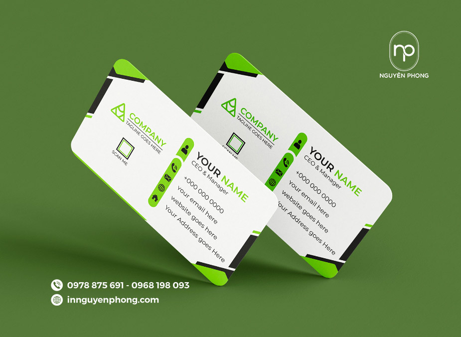 Kích thước card visit phổ biến